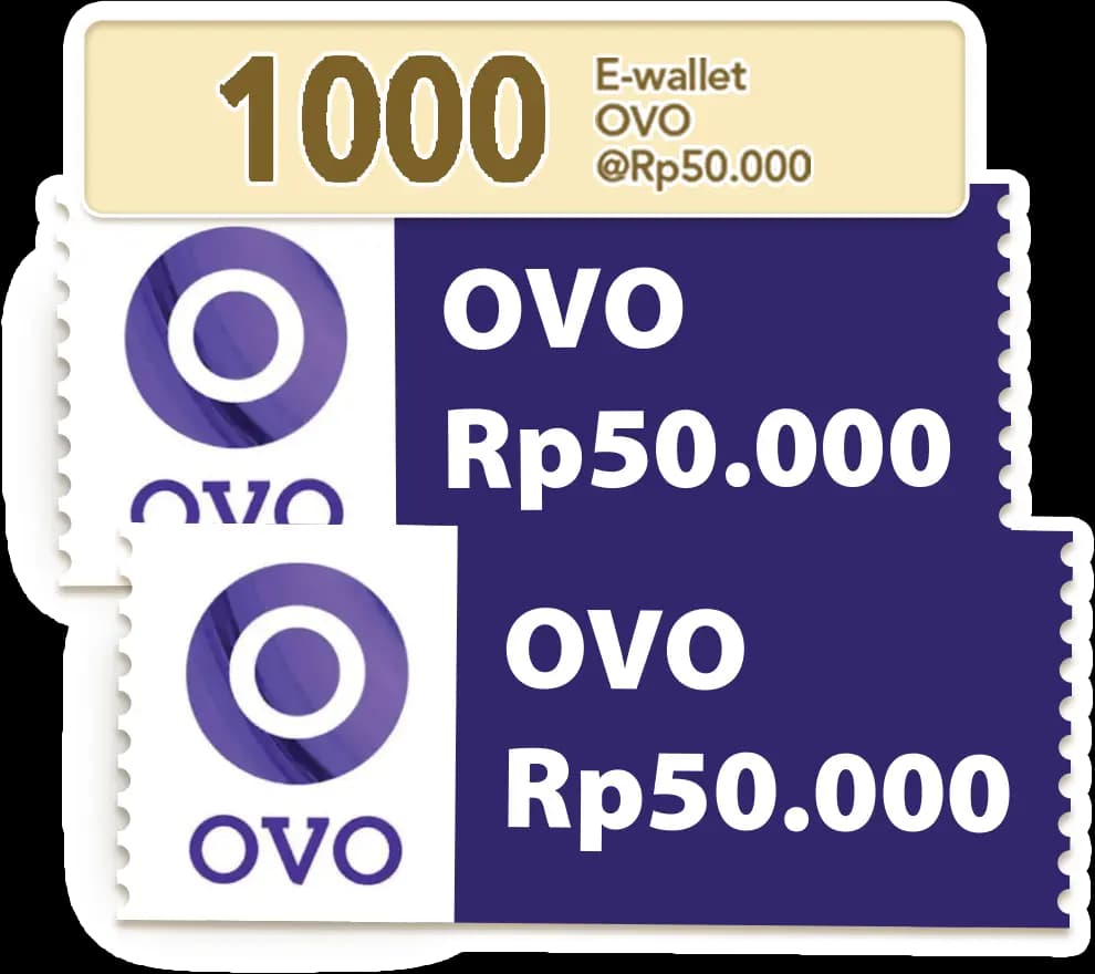 1000 E-wallet OVO @Rp.50.000